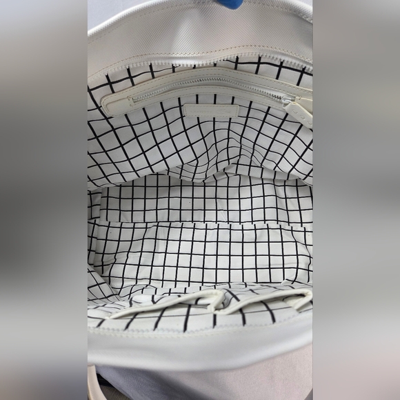 Lacoste Cream White Tote Bag Croc Logo - Picture 10 of 11